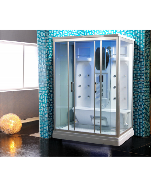 Cabina Doccia Idromassaggio 140x90cm Bagno Turco, Full Optional Sicorage Kleria