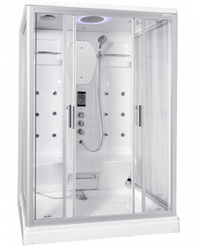 Cabina Doccia Idromassaggio 140x90cm Bagno Turco, Full Optional Sicorage Kleria