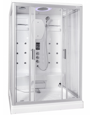 Cabina Doccia Idromassaggio 140x90cm Bagno Turco, Full Optional Sicorage Kleria