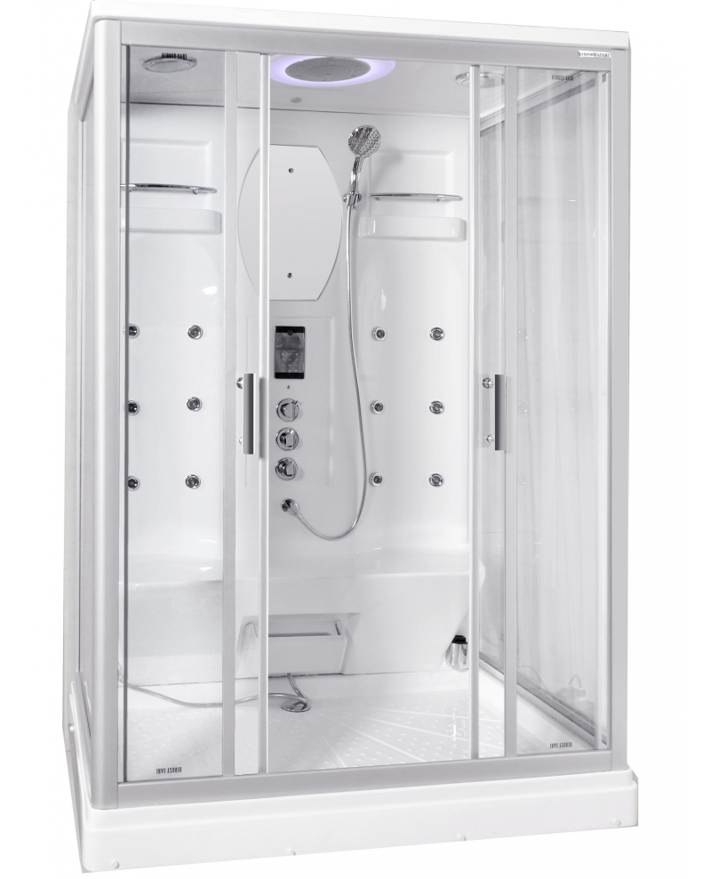 Cabina Doccia Idromassaggio 140x90cm Bagno Turco, Full Optional Sicorage Kleria