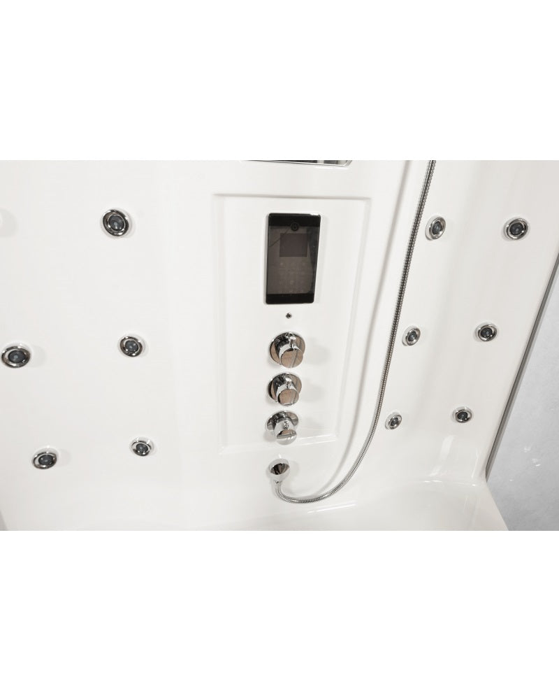 Cabina Doccia Idromassaggio 140x90cm Bagno Turco, Full Optional Sicorage Kleria