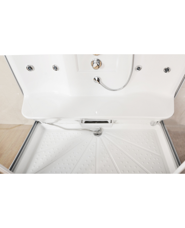 Cabina Doccia Idromassaggio 140x90cm Bagno Turco, Full Optional Sicorage Kleria