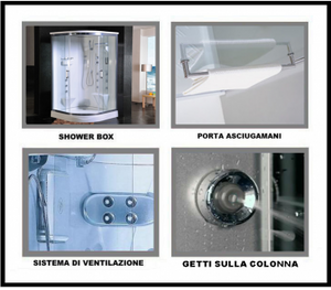 Cabina Doccia Idromassaggio Bagno Turco Full Optional 110x110cm Sicorage Blunde