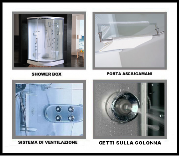 Cabina Doccia Idromassaggio Bagno Turco Full Optional 110x110cm Sicorage Blunde