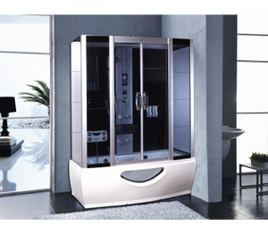Cabina con vasca idromassaggio, sauna, bagno turco, cromoterapia 170x85cm full optional Sicorage Mexus Oblò