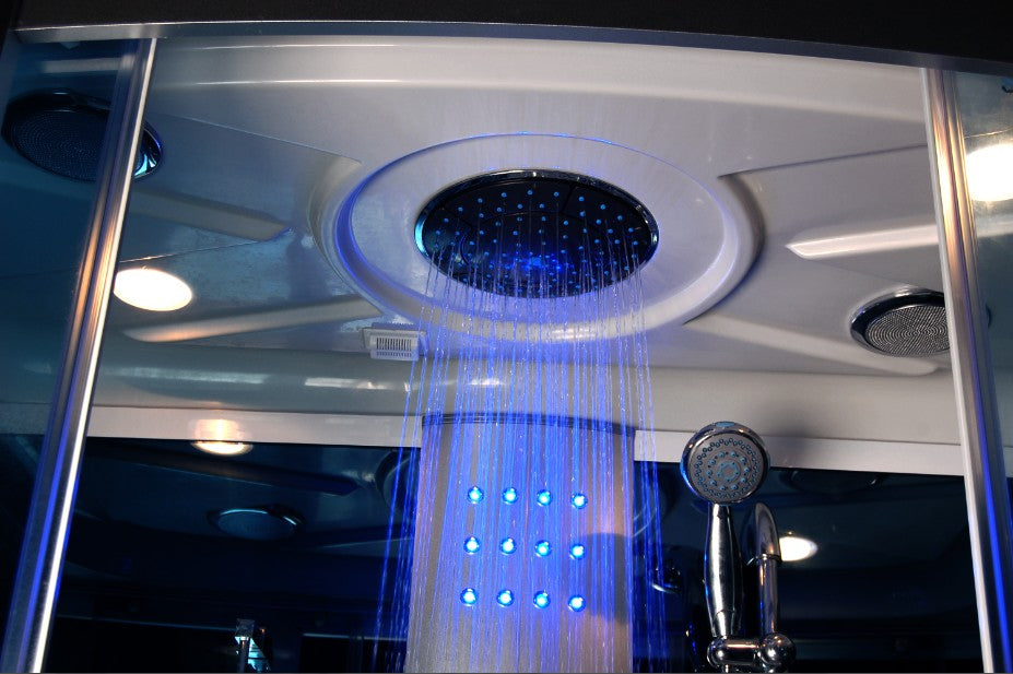 Cabina con vasca idromassaggio, sauna, bagno turco, cromoterapia 170x90cm full optional Sicorage Mexus