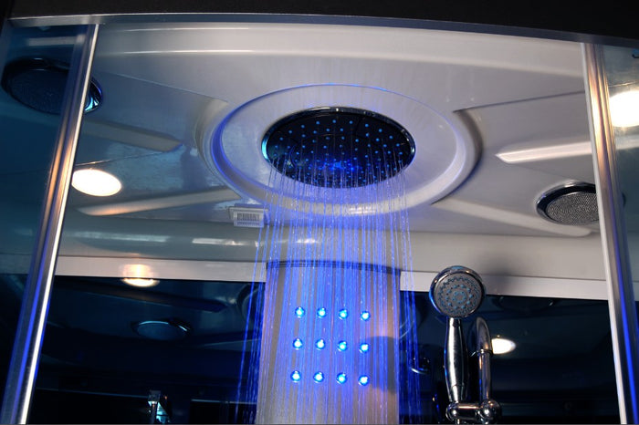 Cabina con vasca idromassaggio, sauna, bagno turco, cromoterapia 170x90cm full optional Sicorage Mexus