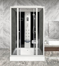 Cabina doccia idromassaggio, cromoterapia, touch screen, full 130x85cm Sicorage Myala