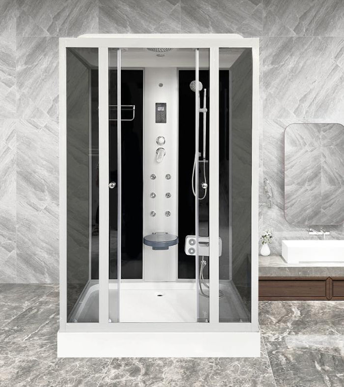 Cabina doccia idromassaggio, cromoterapia, touch screen, full 130x85cm Sicorage Myala