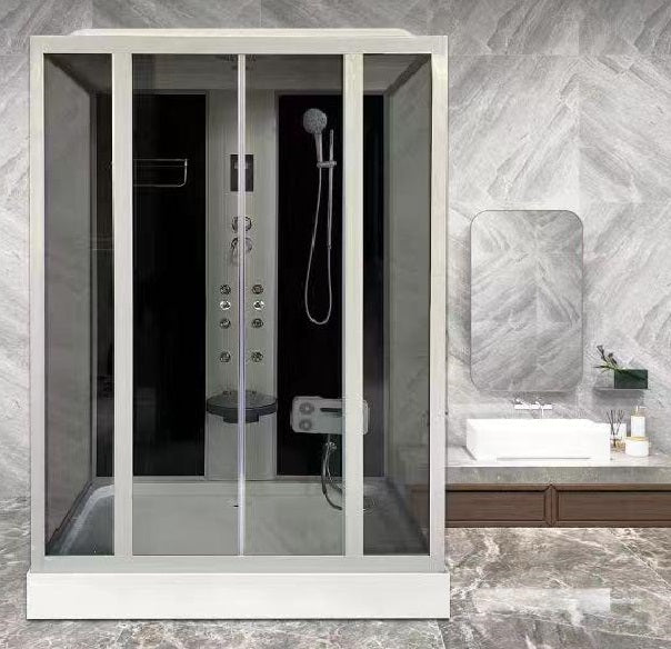 Cabina doccia idromassaggio, cromoterapia, touch screen, full 130x85cm Sicorage Myala