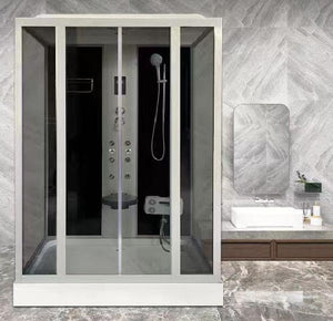 Cabina doccia idromassaggio, cromoterapia, touch screen, full 130x85cm Sicorage Myala