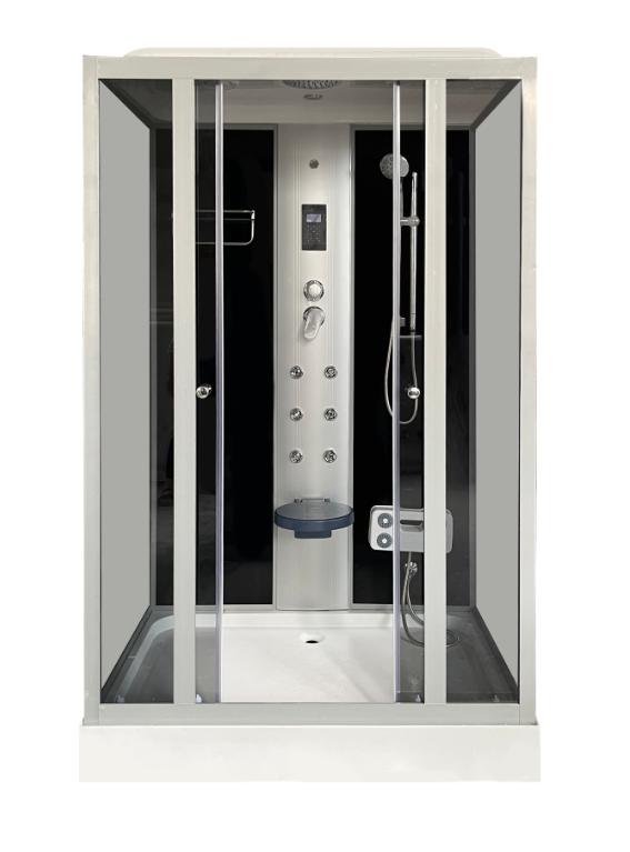 Cabina doccia idromassaggio, cromoterapia, touch screen, full 130x85cm Sicorage Myala
