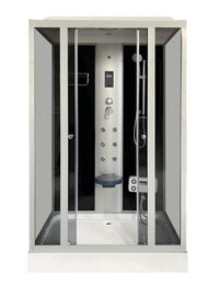 Cabina doccia idromassaggio, cromoterapia, touch screen, full 130x85cm Sicorage Myala