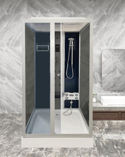 Cabina doccia idromassaggio, cromoterapia, touch screen, full optional 100x100cm Sicorage Lurix