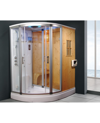Cabina doccia idromassaggio e sauna finlandese bagno turco 170x130cm Sicorage Pretty