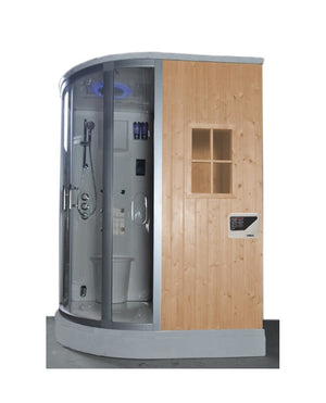 Cabina doccia idromassaggio e sauna finlandese bagno turco 170x130cm Sicorage Pretty