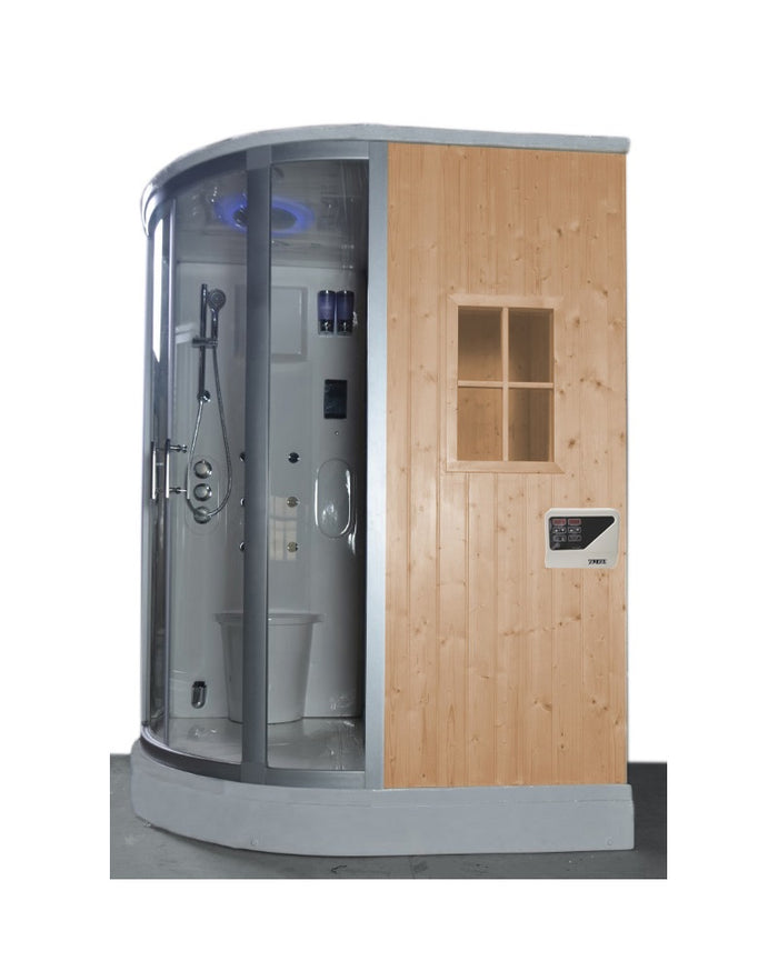 Cabina doccia idromassaggio e sauna finlandese bagno turco 170x130cm Sicorage Pretty