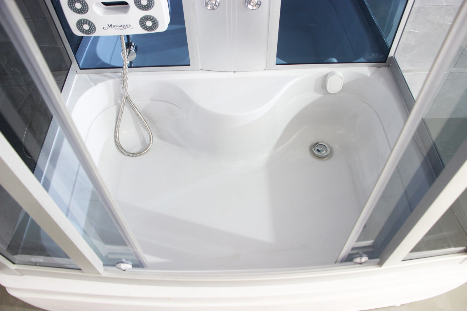 Cabina idromassaggio con vasca, cromoterapia 150x88cm full optional Sicorage Antin