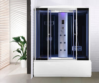 Cabina vasca idromassaggio touch, ozonoterapia, cromoterapia, bagno turco, full optional 170x85cm Sicorage Theraf