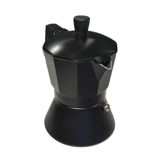 Caffettiera Moka in Alluminio Antiscivolo e Resistente Adatta a Tutti i Tipi di Piano Cottura Escluso Piano ad Induzione 3 Tazze Nero