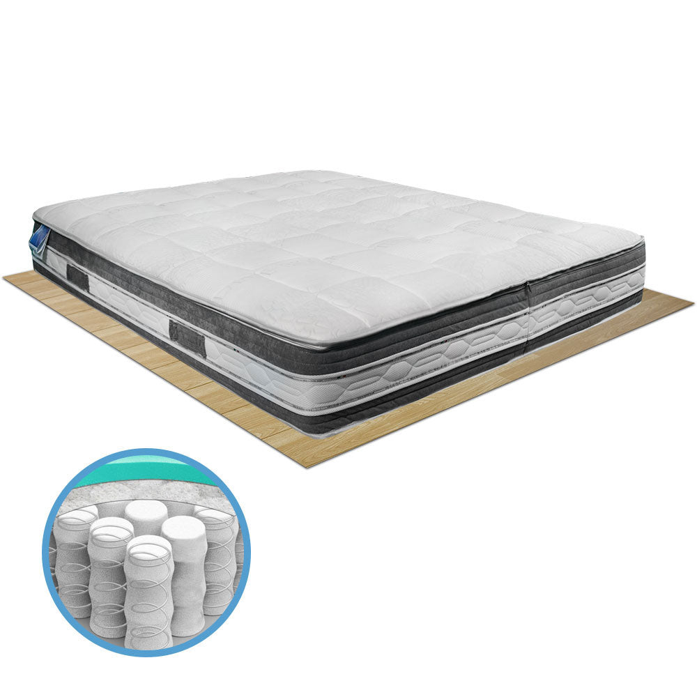 Materasso molle indipendenti e memory matrimoniale 160x190 California H26 7 zone, sfoderabile massaggiante - Comprarredo