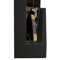 Tempo Style - Caminetto elettrico CALLIOPE Nero con cornice in legno MDF effetto fuoco reale 750 - 1.500 W