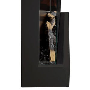 Tempo Style - Caminetto elettrico CALLIOPE Nero con cornice in legno MDF effetto fuoco reale 750 - 1.500 W