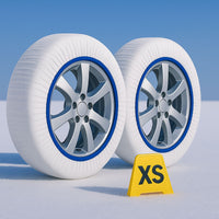Calze Da Neve per Auto Omologate EN 16662-1 2020 Modello Bianco Standard Misura XS