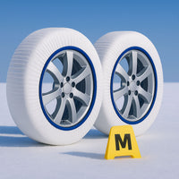Calze Da Neve per Auto Omologate EN 16662-1 Modello Bianco Standard Misura M