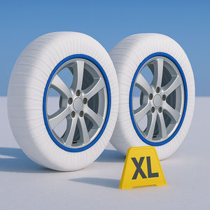 Calze Da Neve per Auto Omologate EN 16662-1 Modello Bianco Standard Misura XL