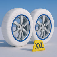 Calze Da Neve per Auto Omologate EN 16662-1 Modello Bianco Standard Misura XXL
