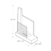 Gram Camino a Bioetanolo da muro bianco 75x63x21 cm