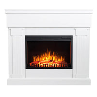 Caminetto elettrico VARMA BIANCO TEMPO STYLE con cornice di legno effetto fuoco 1.500 W