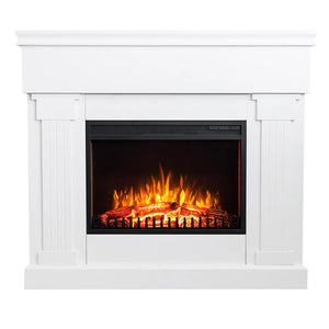 Caminetto elettrico VARMA BIANCO TEMPO STYLE con cornice di legno effetto fuoco 1.500 W