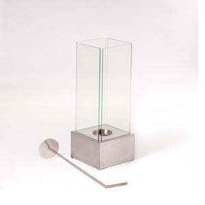 Spiro Camino a Bioetanolo da terra grigrio 65x25x25 cm