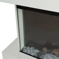 Tempo Style - Camino elettrico a parete e da incasso ALARO PLUS | Stufa ventilata da 750W/1500W a basso consumo (Bianco, 128cm)