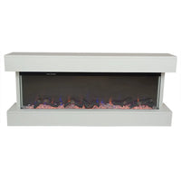 Tempo Style - Camino elettrico a parete e da incasso ALARO PLUS | Stufa ventilata da 750W/1500W a basso consumo (Bianco, 128cm)