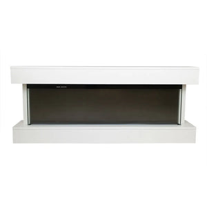 Tempo Style - Camino elettrico a parete e da incasso ALARO PLUS | Stufa ventilata da 750W/1500W a basso consumo (Bianco, 128cm)