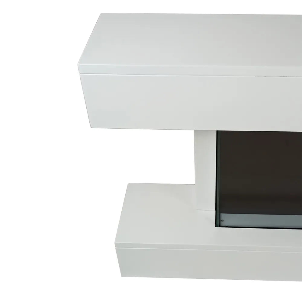 Tempo Style - Camino elettrico a parete e da incasso ALARO ULTRA+ | Stufa ventilata da 750W/1500W a basso consumo, (Bianco, 152cm)