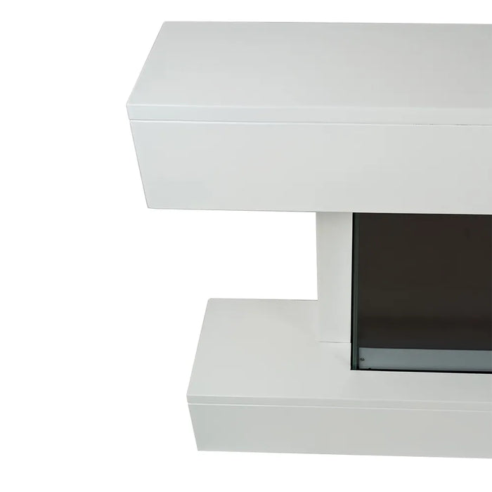 Tempo Style - Camino elettrico a parete e da incasso ALARO ULTRA+ | Stufa ventilata da 750W/1500W a basso consumo, (Bianco, 152cm)