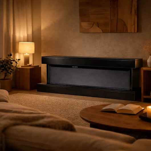 Tempo Style - Camino elettrico a parete e da incasso ALARO ULTRA+ | Stufa ventilata da 750W/1500W a basso consumo (Nero, 152cm)