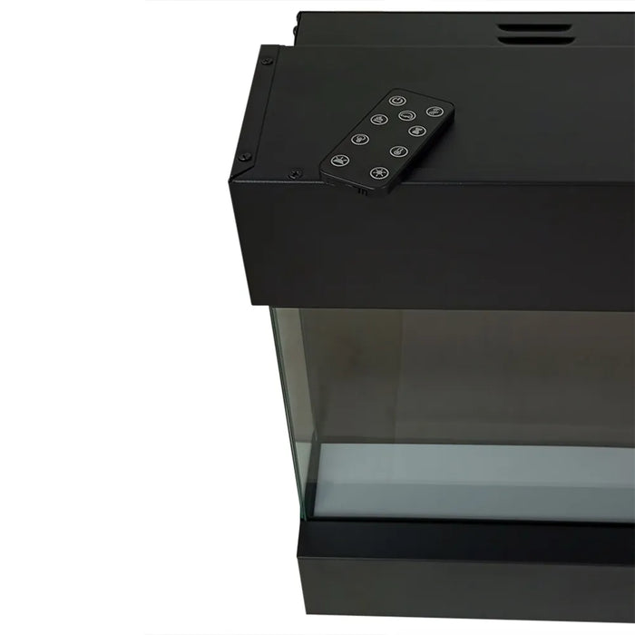 Tempo Style - Camino elettrico a parete e da incasso VELAR | Stufa ventilata da 750W/1500W a basso consumo (Nero, 182cm)