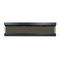 Tempo Style - Camino elettrico a parete e da incasso VELAR | Stufa ventilata da 750W/1500W a basso consumo (Nero, 182cm)