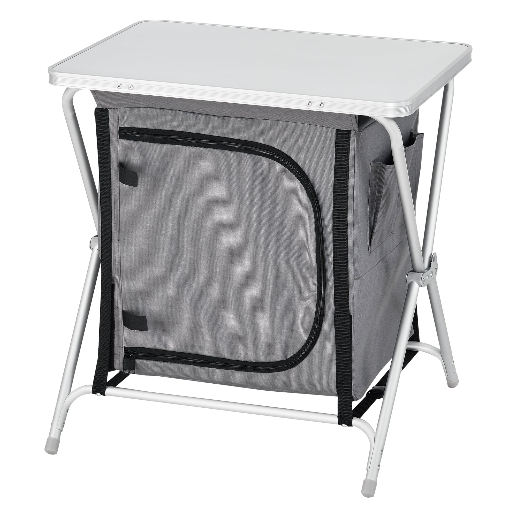 Credenza Mobile da Campeggio Tullinge Pieghevole con Borsa di Trasporto (AxLxP) 64x60x45 cm [en.casa]