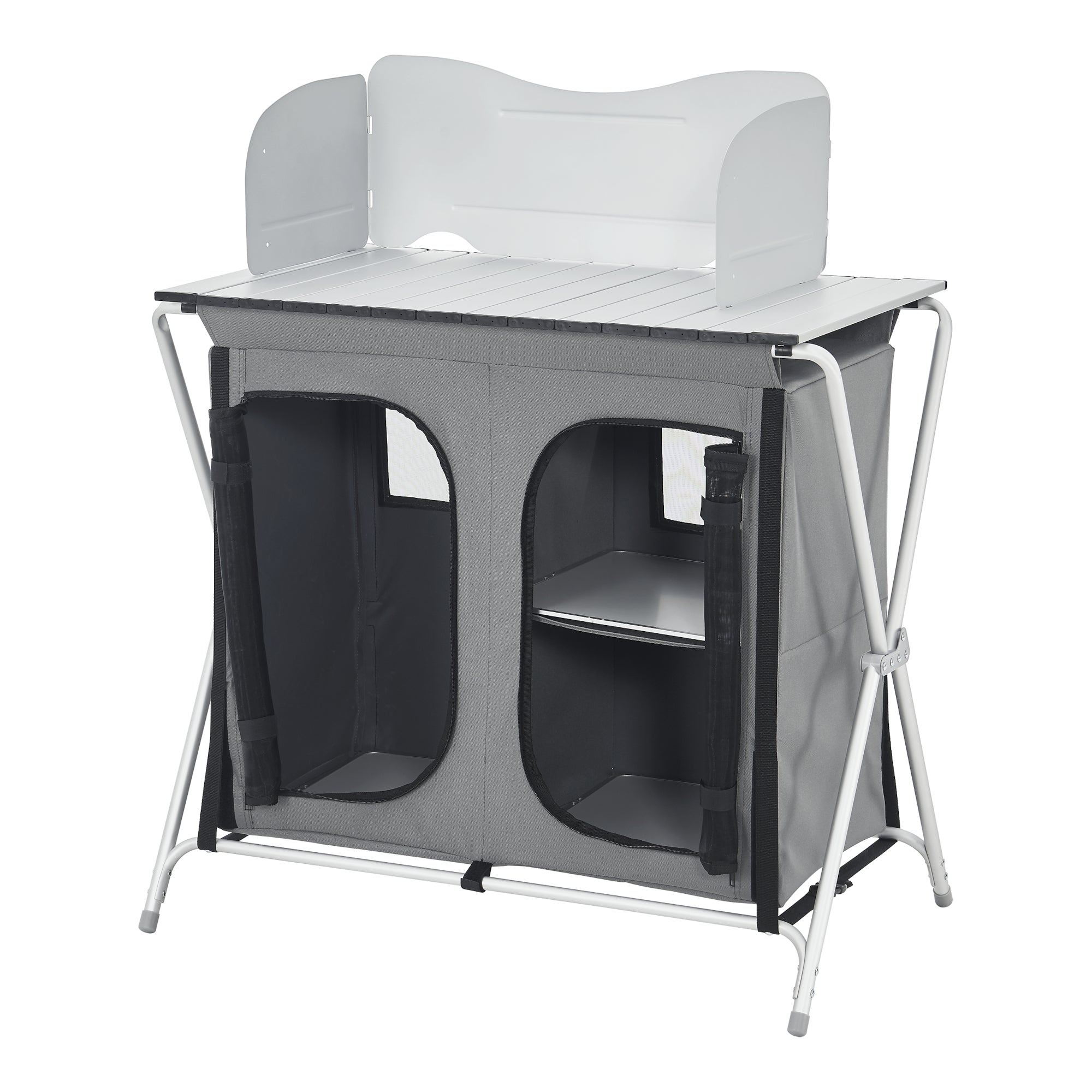 Credenza Mobile da Campeggio Tullinge Pieghevole con Borsa di Trasporto (AxLxP) 105x80x51 cm [en.casa]