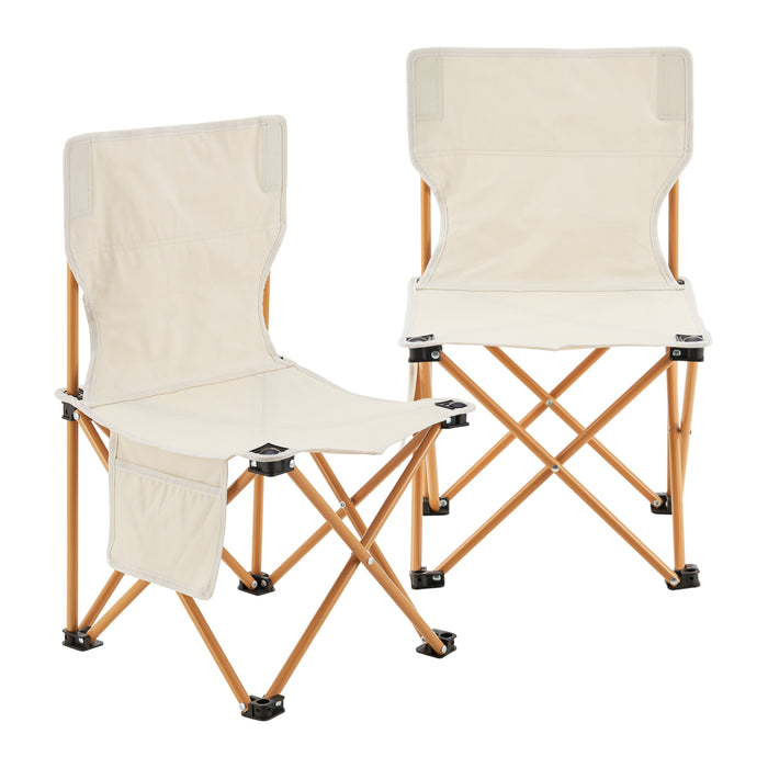 Set Banzi Tavolo e 2 Sedie Pieghevoli per Campeggio - Beige casa.pro