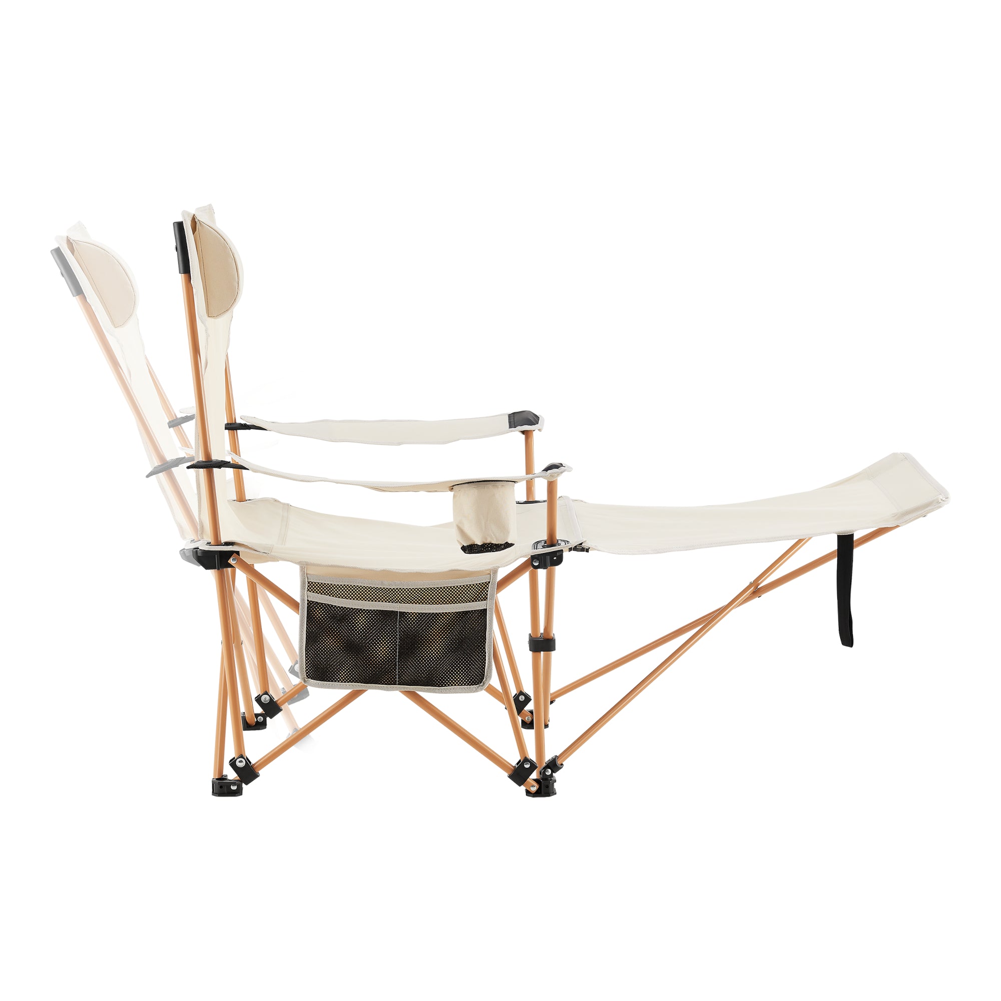 Set Bellante Pieghevole Tavolino e 2 Sedie Portatili - Beige casa.pro