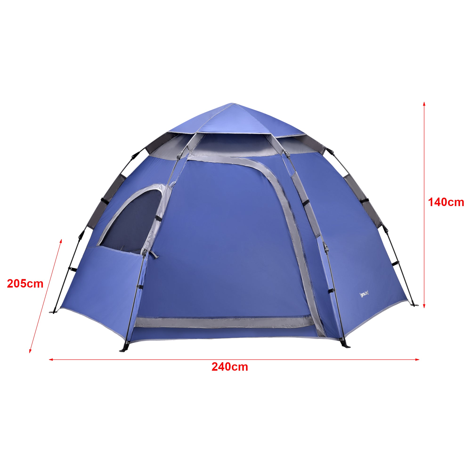 Tenda Pop Up 'Nybro' da Campeggio per 2-3 Persone, Incl. Borsa di Trasporto - Blu [pro.tec]