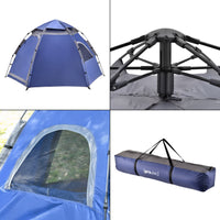 Tenda Pop Up 'Nybro' da Campeggio per 2-3 Persone, Incl. Borsa di Trasporto - Blu [pro.tec]