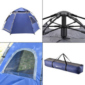 Tenda Pop Up 'Nybro' da Campeggio per 2-3 Persone, Incl. Borsa di Trasporto - Blu [pro.tec]